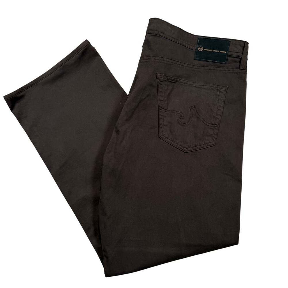 AG Adriano Goldschmied The Protégé Straight Leg Brown Pants‎ Mens 40x34